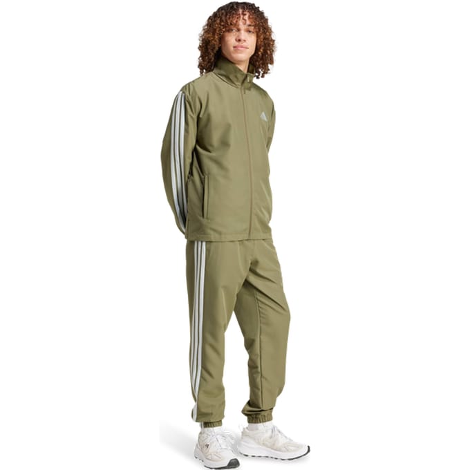 Adidas 3-stripes Woven Tracksuits Trainingspakken Heren - Groen - Maat S - Poly Mesh