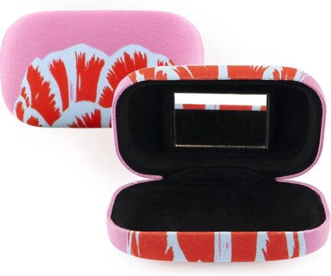 Lipstick-lens-reis doosje, Tulp Pop-art roze