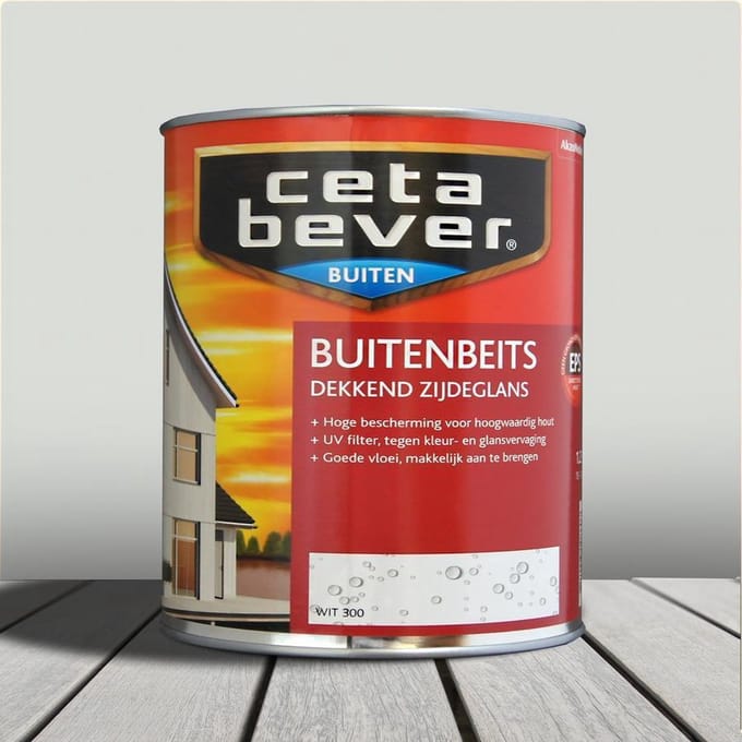 Cetabever Dekkende Buitenbeits - 0,75 liter - Wit