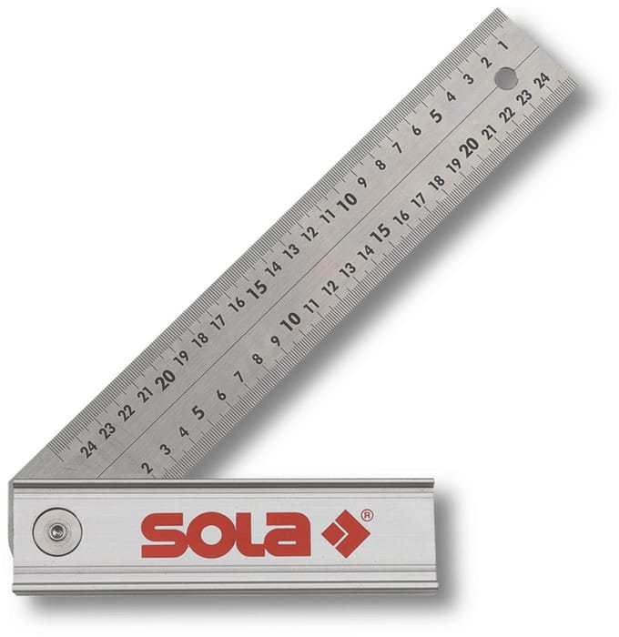 Sola Quattro verstelbare winkelhaak- RVS – 56017001 - 25 cm