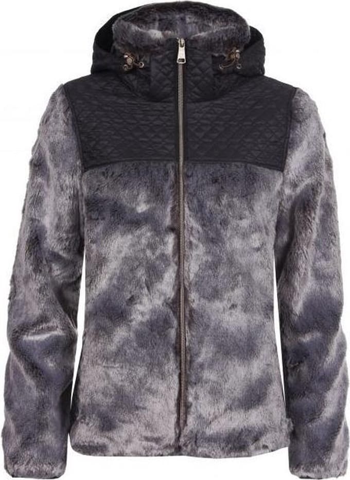 Luhta Hooded Vest Ilmi - Zwart/Grijs - Dames - maat 40