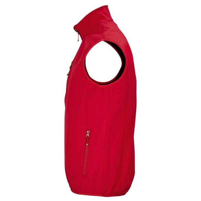 SOLS Heren Falcon Softshell gerecyclede bodywarmer (Peperrood)