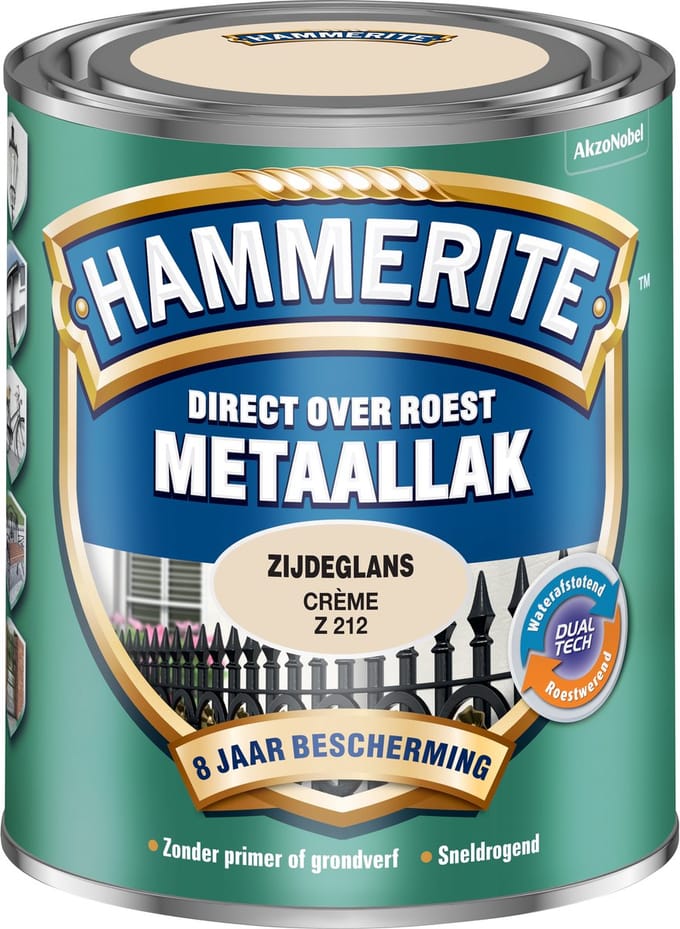 Hammerite - Metaallak Zijdeglans - Crème - 750 Ml
