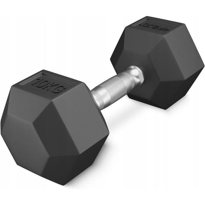 Halter 10kg - Rubberen Gietijzeren Dumbbell voor Krachttraining