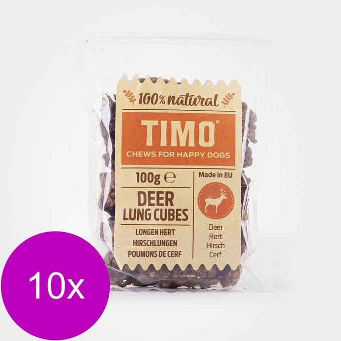 Timo Longen - Hondensnacks - 10 x Hert 100 g