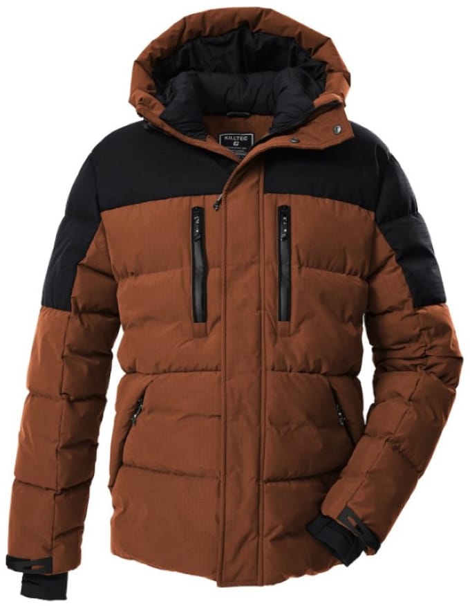Killtec heren winterjas - padded - 43489 - roest/zwart - maat L