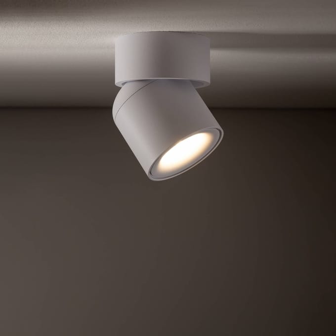 Nowodvorski Lighting Plafondspot Oscar, wit, aluminium, hoogte 13,5 cm, GU10
