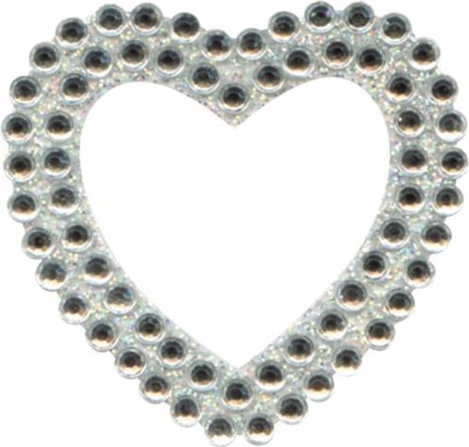 Oaktree - Sticker Hart Zilver Diamant (per vel)