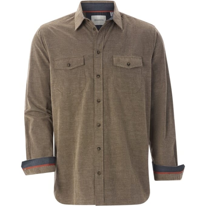 Babista herren Corduroy Overhemd - 41/42 - beige - Plus Size