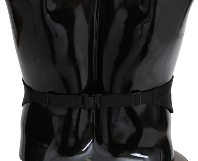 Dolce & Gabbana Zwarte Mannen Taille Riem 100% Zijde Cummerbund