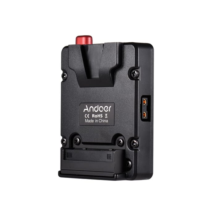 Andoer Mini Nano V-lock Mount Batterijvoedingsplaat Batterijgesp met U-stijl Hanger voor zwart