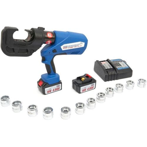 Professionele Hydraulisch Elektrische Krimptang 16-400mm2 - 120KN - 18V- 4.0Ah 2 Accu's