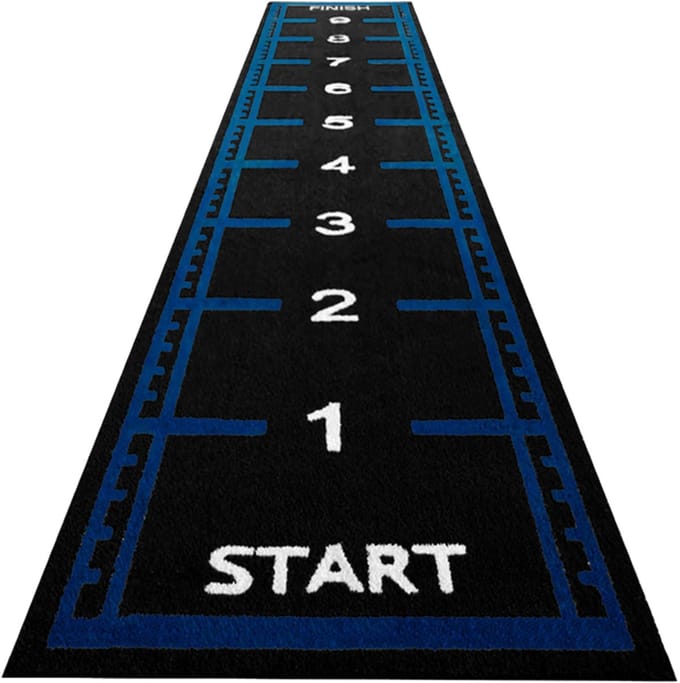 ForzaFit Sprinttrack kunstgras - 10 x 2 meter - Zwart / Blauw - 17 mm