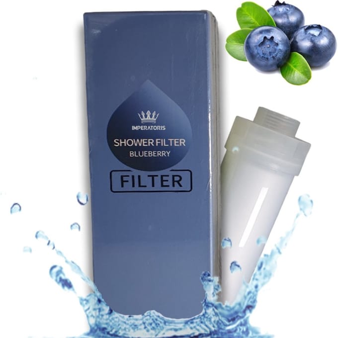 Imperatoris | Douchefilter- Waterfilter Voor Douchekop met Geur - Shower Filter - Kraanfilter - Spa Gevoel - Blueberry