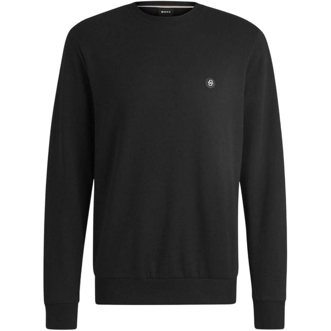 Boss Heren Patch Crew Neck Sweatshirt (Zwart)