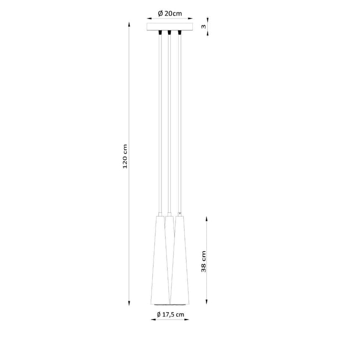 Hanglamp Sollux Lighting Sula 3p