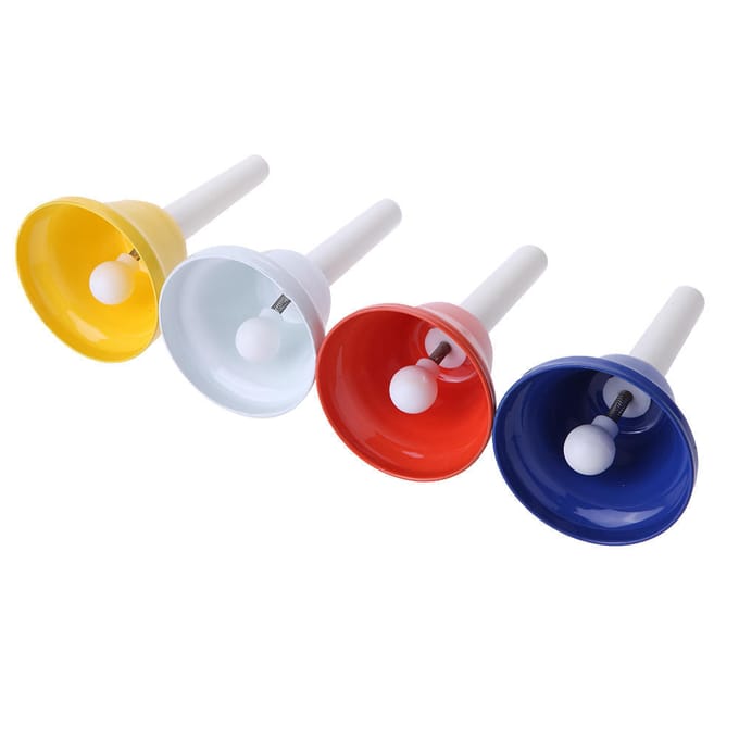 Handbel Handbel 8-Noten Metaal Kleurrijk Kind Kinderen Muziekspeelgoed Slaginstrument yellow