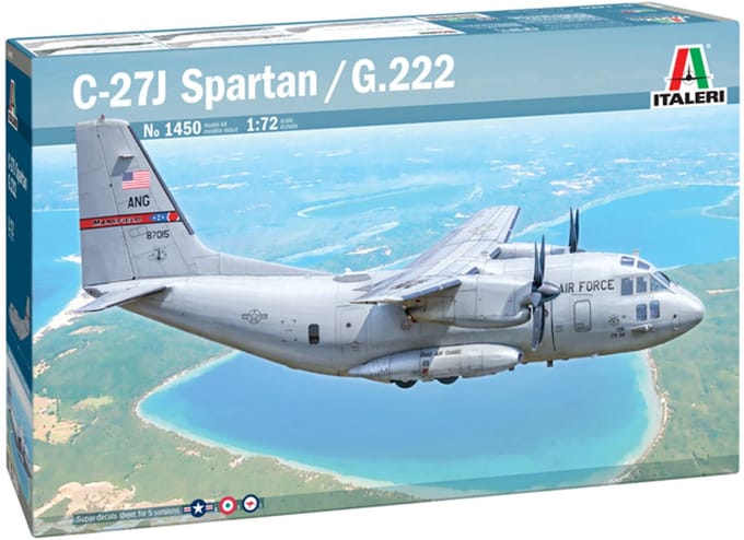 Italeri Modelbouwpakket Vliegtuigen - 1450 C-27J Spartan / G.222 Plane Plastic - 1:72 - Modelbouw