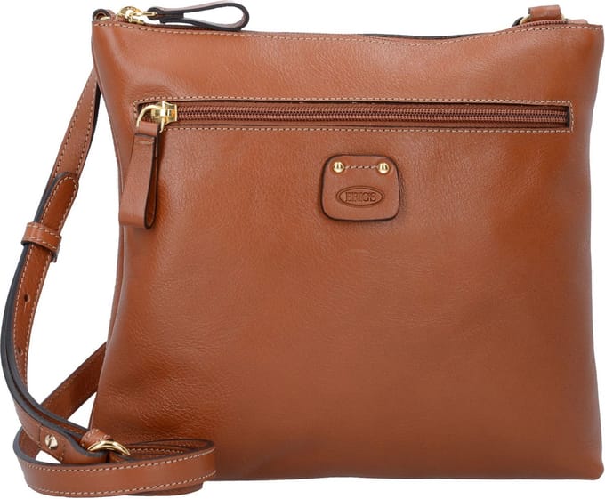 BRIC'S Leren Schoudertas Life Pelle Crossbody Bag Leather Bruine