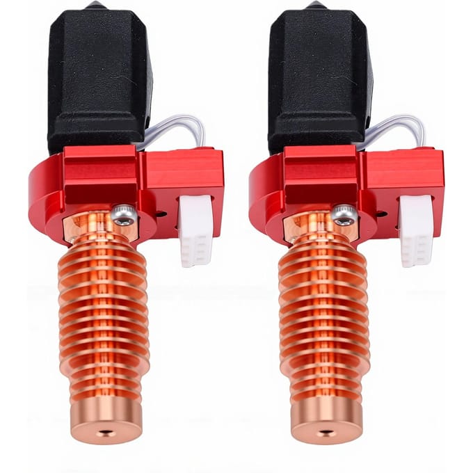 2 stuks 0,4 mm Nozzle Kit Vervanging voor Flashforge Adventurer 5M 5M Pro 280 Graden Keramische Verwarming Hotend black