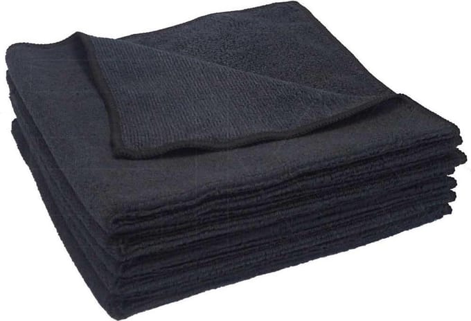 Microvezeldoek zwart Soft 40 x 40 cm (5 stuks)