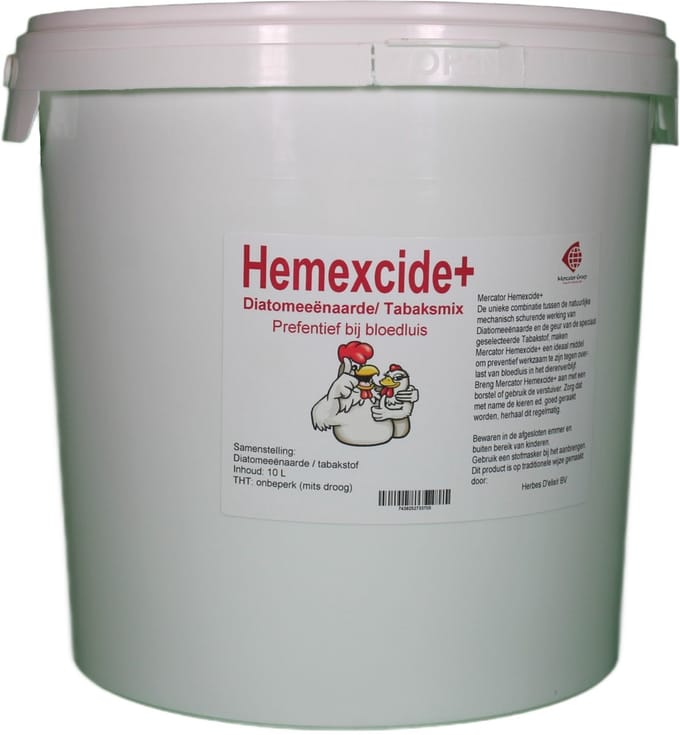Mercator-groep Hemexcide+ | Diatomeeënaarde met Tabaksmix | 10 Liter