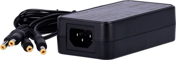 AC/DC Power adapter DC12V5A met 4 outputs