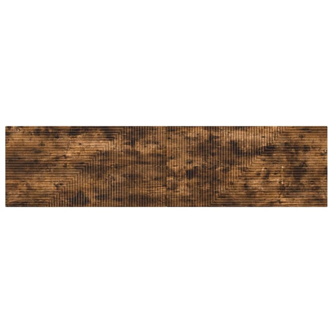 vidaXL - Wandgemonteerd - Hoofdbord - HAARLEM - Gerookt - eiken - Bewerkt - hout