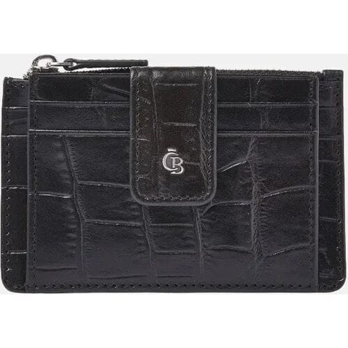 Castelijn en Beerens mini wallet pasjeshouder croco black
