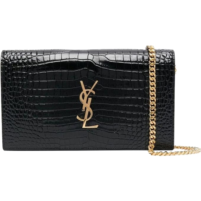 Saint Laurent Cassandre Croco-schoudertas