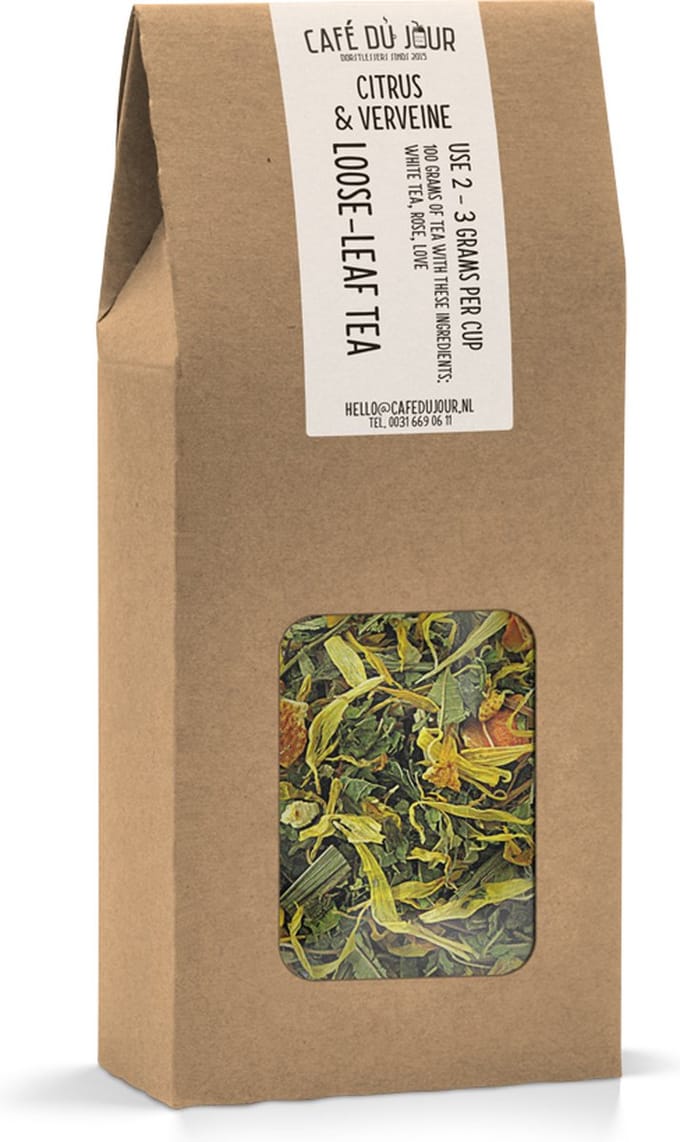 Citrus & Verveine - Kruidenthee 100 gram - Café du Jour losse thee