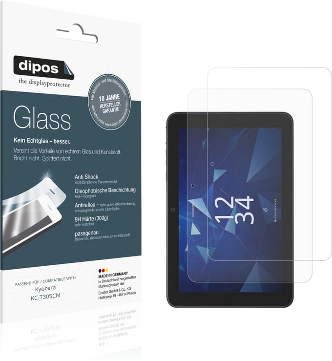 dipos – 2x Matte Pantserfolie geschikt voor Kyocera KC-T305CN | 9H Screenprotector
