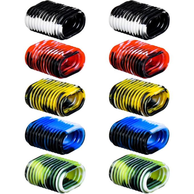 10 stuks Siliconen Hengelmolen Handgreep Mouw Antislip Baitcaster Knop Covers veelkleurig