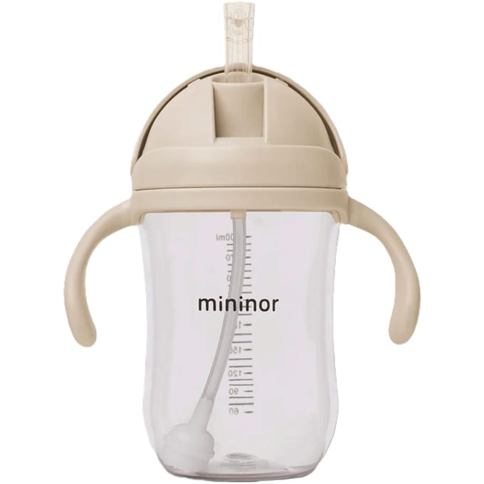Mininor no-spill rietjesbeker - cloudy morning - 330 ml - anti-lek - variabele flow
