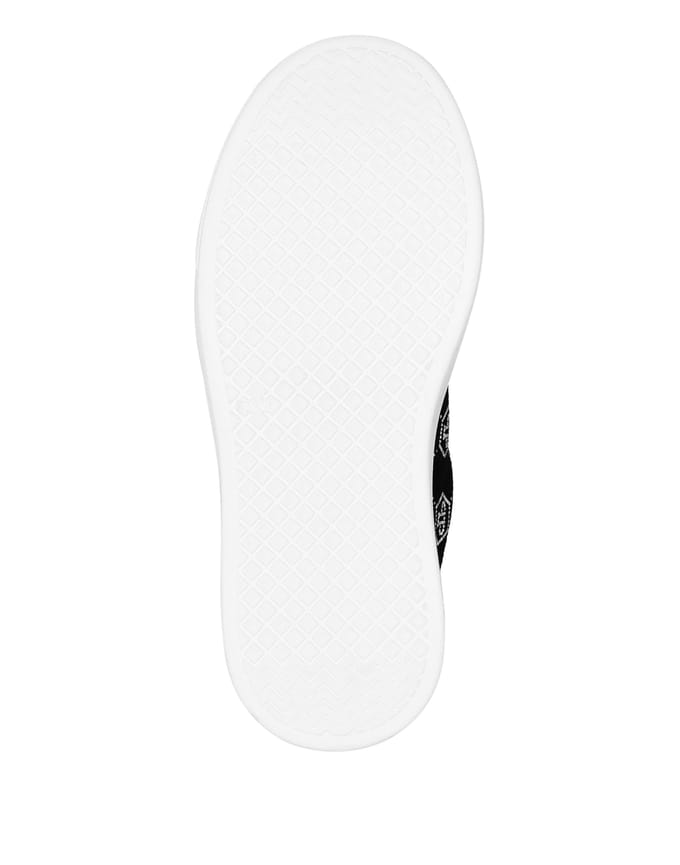 Suede Lo-Top Sneakers Monogram Strass