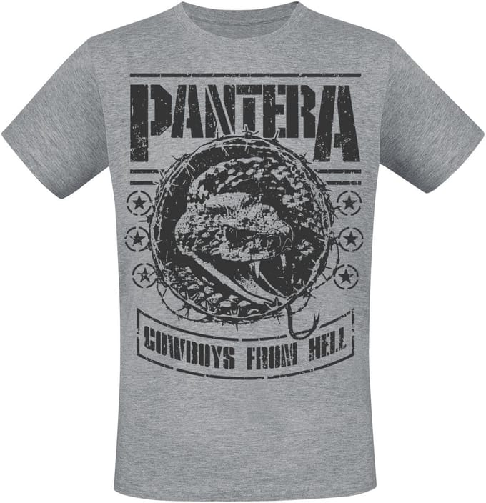 Pantera CFH Stencil Snake Heren T-shirt - gemêleerd grijs - XL