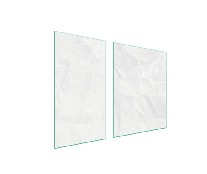 TMK ArtDeko Serie - Glazen Beschermplaat - 90x52 cm - Wit - Hittebestendig