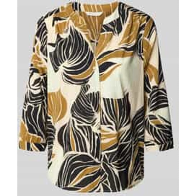 Loose fit blouse van een mix van katoen en modal