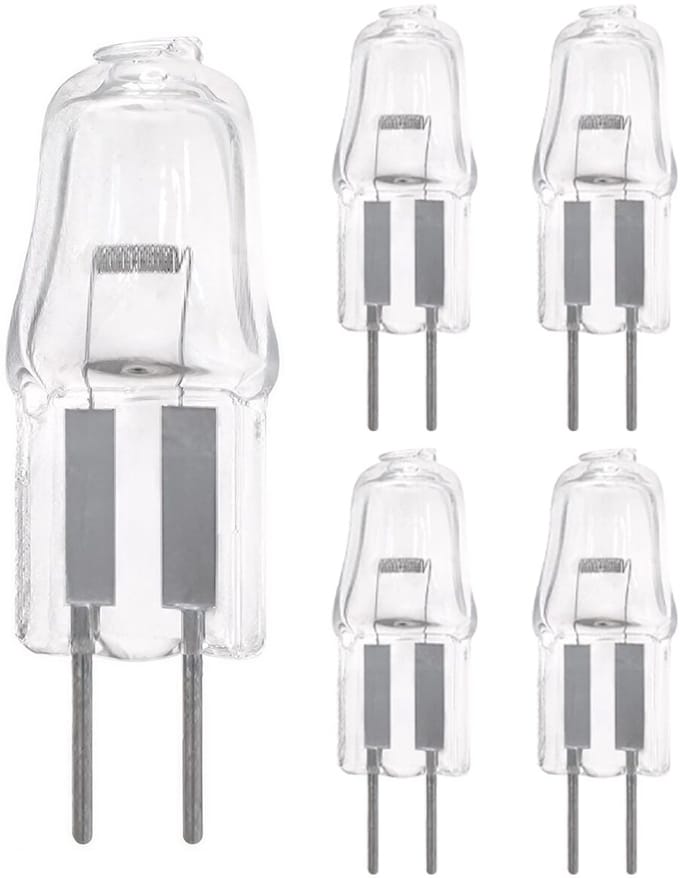 Modee 5 stuks G4 halogeenlampjes - 10W 12V - 101lm 3000K - Dimbaar