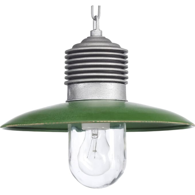 K.S. Verlichting Klassieke buiten hanglamp Ampère aluminium/groen