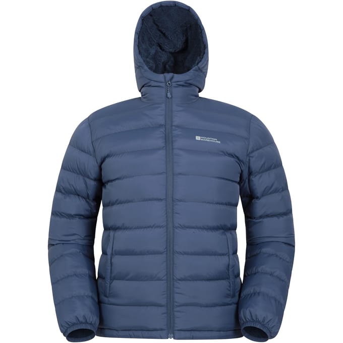Mountain Warehouse Gewatteerde jas met imitatiebont voor heren (Marine)