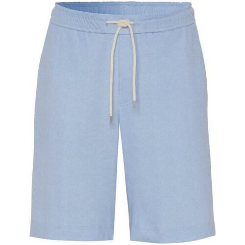Desoto Bermuda Uni Color Drawstring Short Oxford Licht Blauw / male