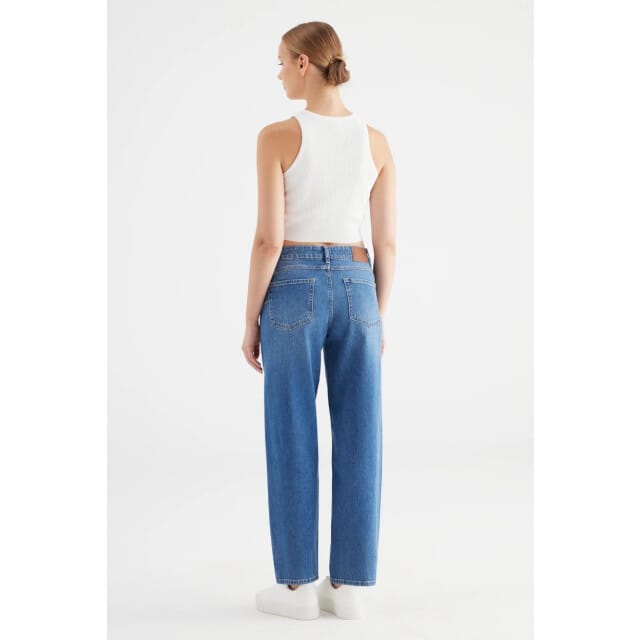 Cup of Joe Cropped balloon jeans blue denim