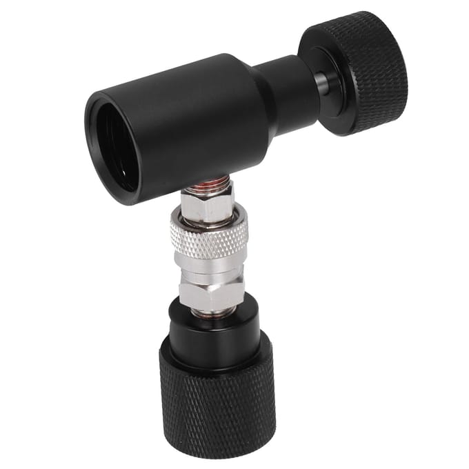 CO2 Vuladapter Aluminium Cilinderaansluiting ASA met G1/2-14 Soda Accessoire Zwart