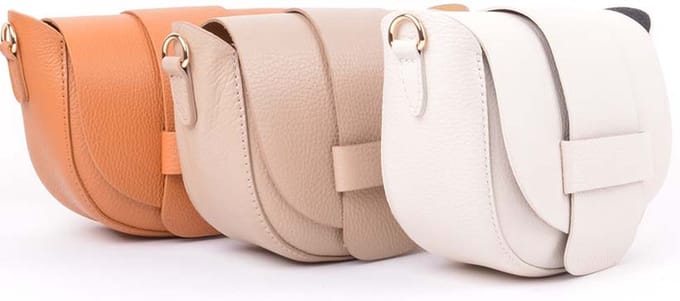 Giuliano schoudertas Calla - Cognac - Dames - Made in Italy
