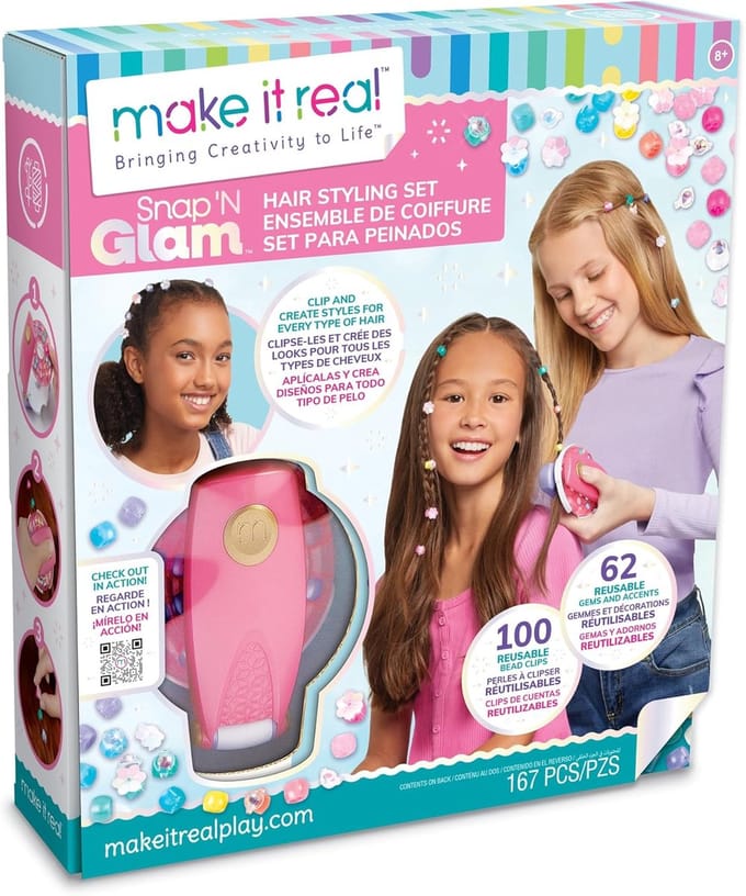 Haarstylingset - Kralen Accessoires - Creatief Spelen - Eenvoudig Aanbrengen - 24cm Breed - Meerkleurig