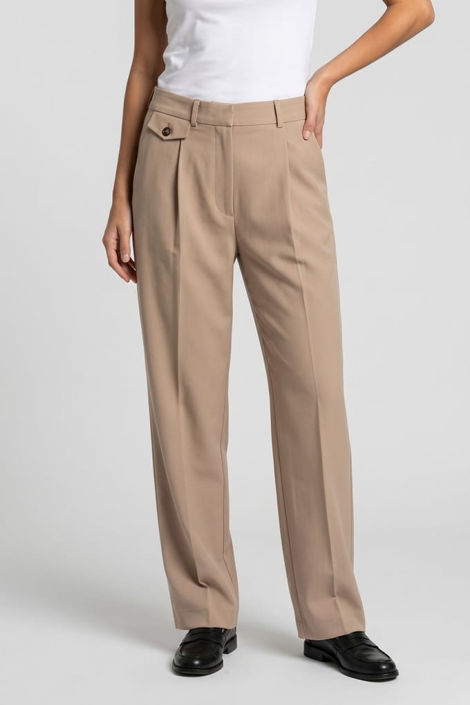 & Other Stories Rey Trousers Beige Maat: 38 | Pantalons Outlet | Dames | Beige