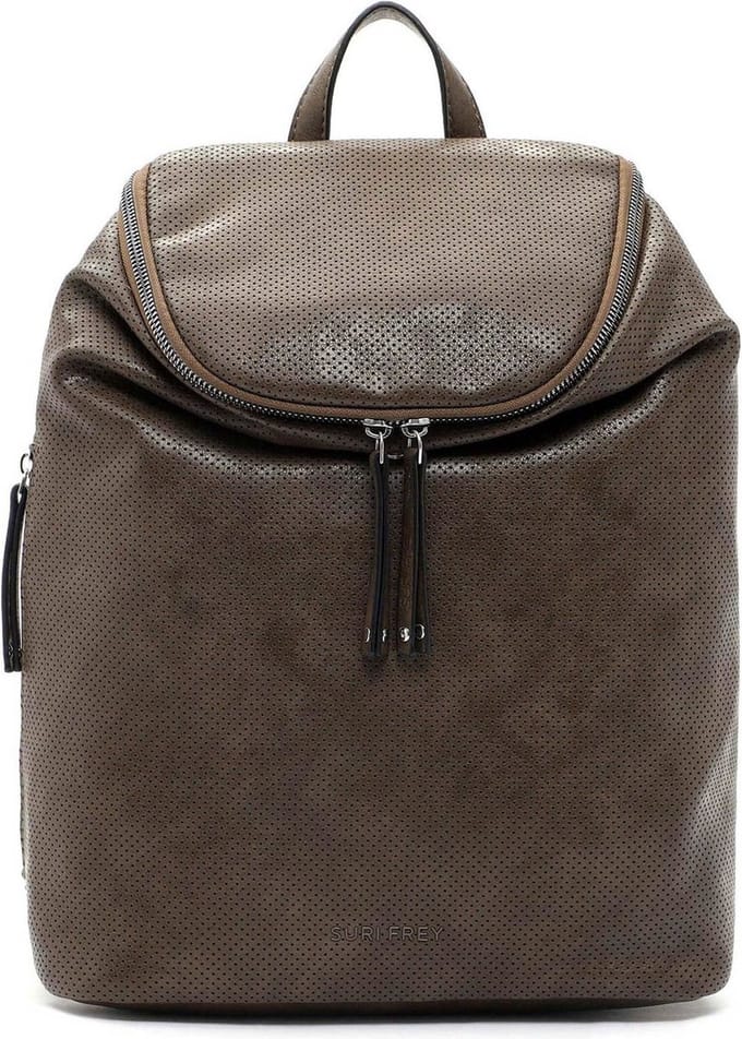 SURI FREY Rugzak met laptopvak Vany Backpack Mud Donkerbruin