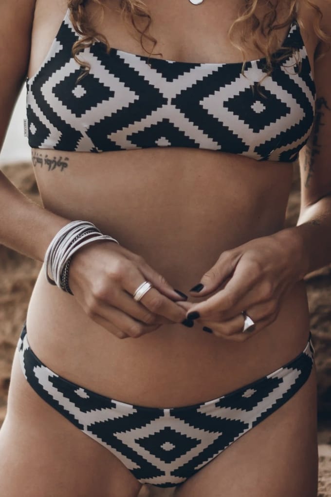 Mikuta The Printed Bikini Bottom White Taglia: M | Bikini Outlet | Donna | Bianco