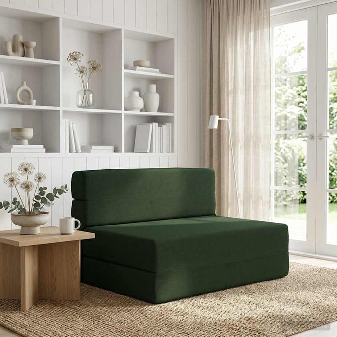vidaXL - Vouwbare - Sofa - Bed - Donkergroen - 70 - x - 80 - x - 60 - cm - Stof